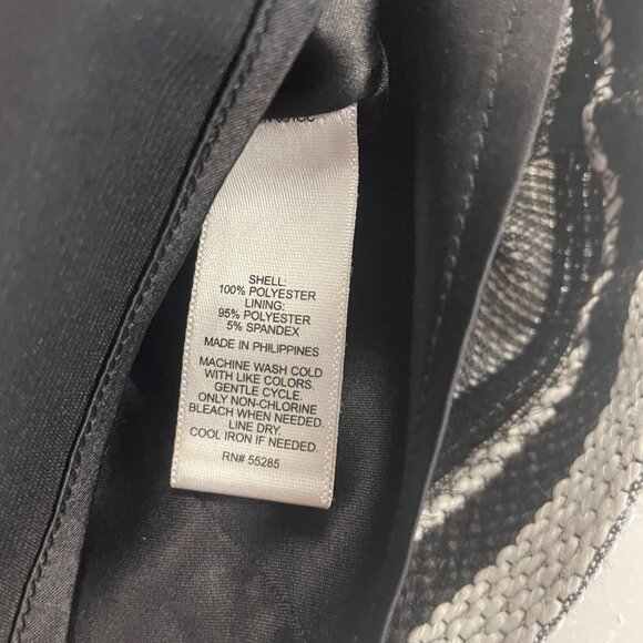 Express Womens Textured Striped Crop Top Sleeveless Black/Whiter Size XS Zip - Picture 8 of 8